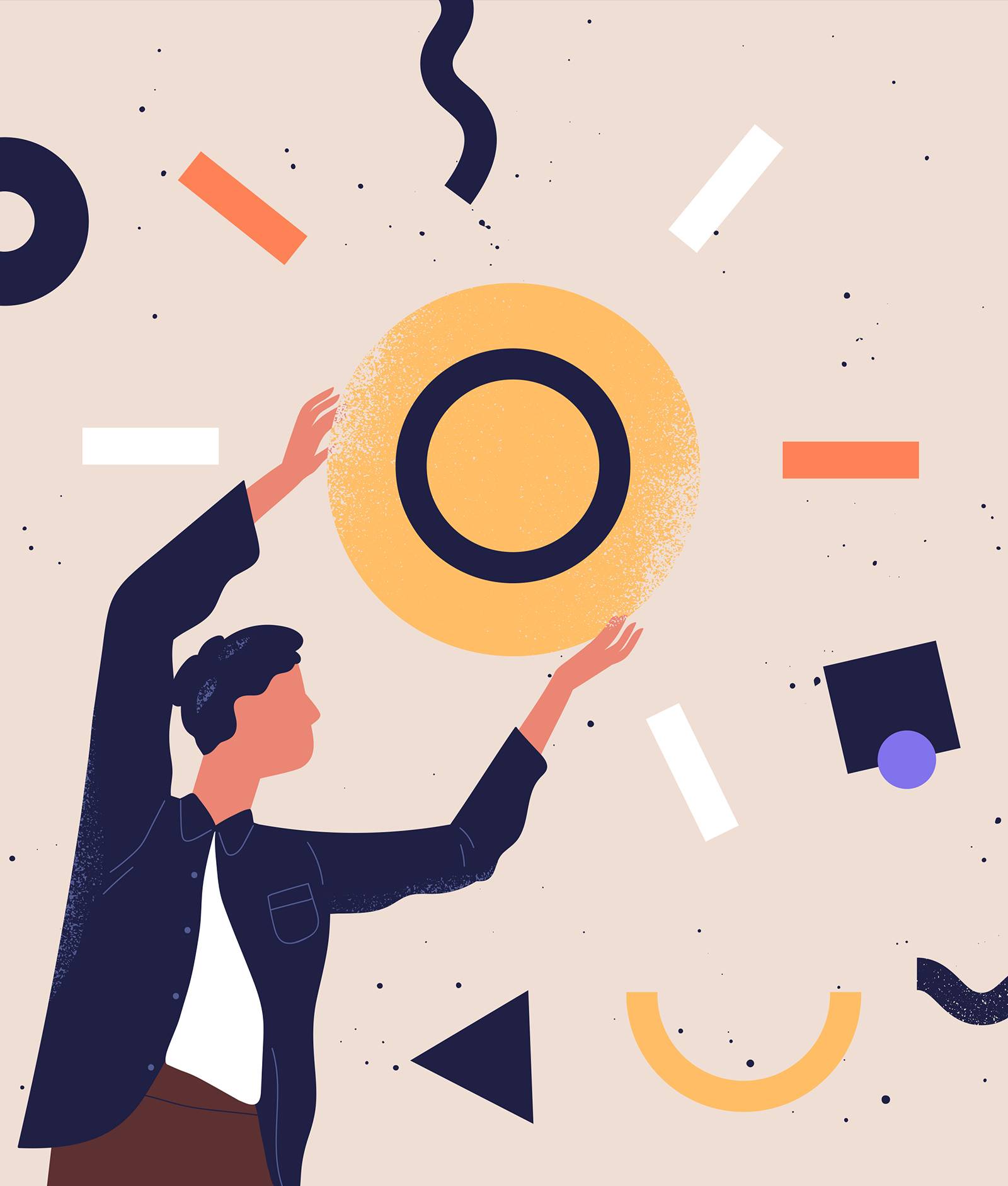 Brand identity service visual for clearer positioning
